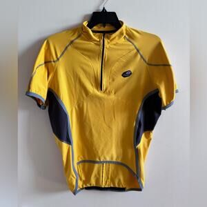 Briko Bicycle Cycling Jersey Shirt Yellow Black XXXL 3X Made in Italy Biking